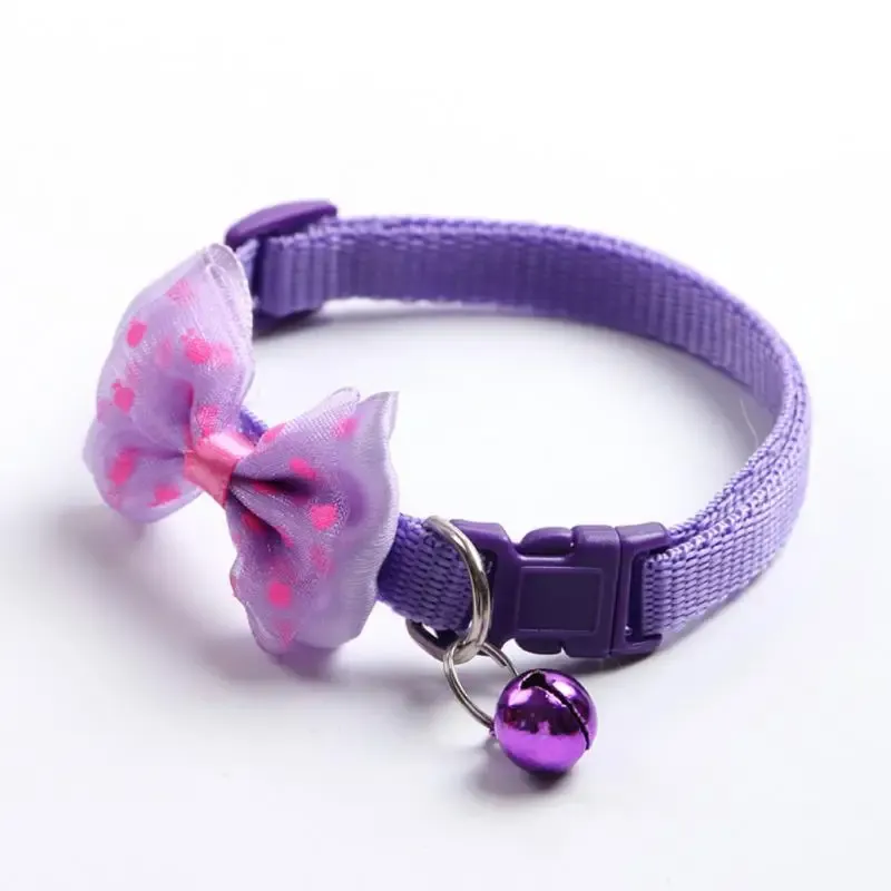 Printed Bow Cat Collar