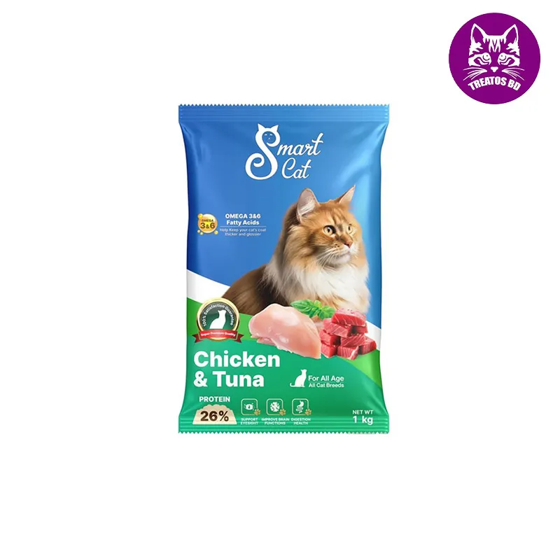 SMART CAT 1KG ( CHICKEN & TUNA FLAVOUR )