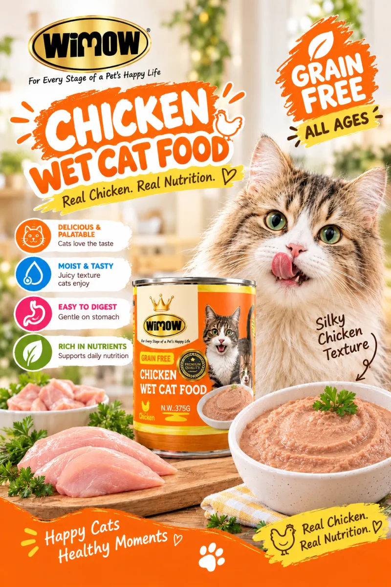 WIMOW GRAIN FREE PATE CANNED FOOD 375GM (CHICKEN FLAVOUR)